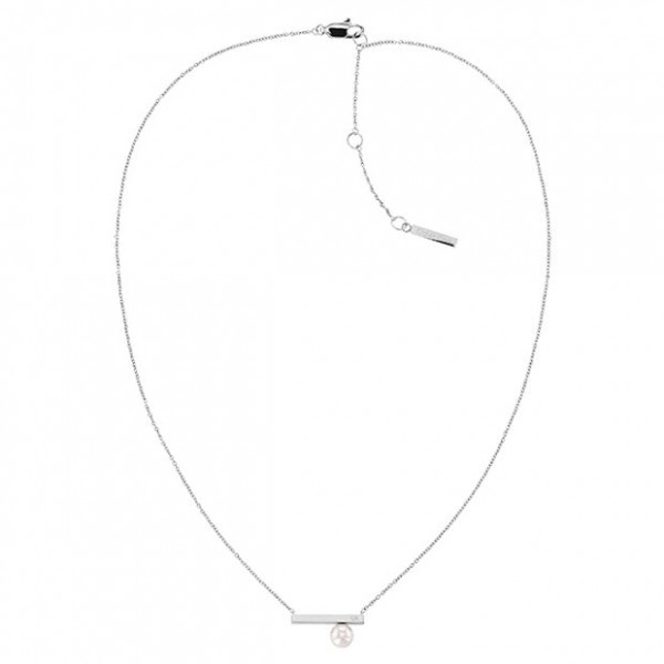 Collier Calvin Klein, collection Timeless Minimal Pearl, bijou acier référence 35000175
