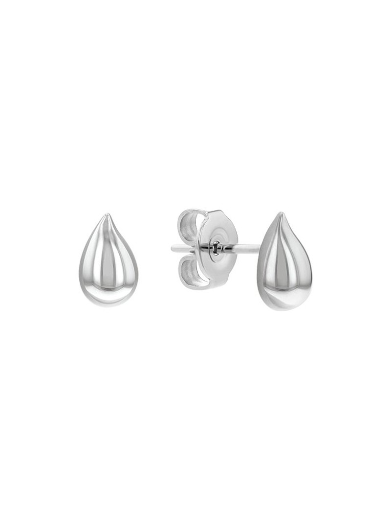 Boucles d'oreilles Calvin Klein, collection Sculptural Sculptured Drops, bijou acier référence 35000070