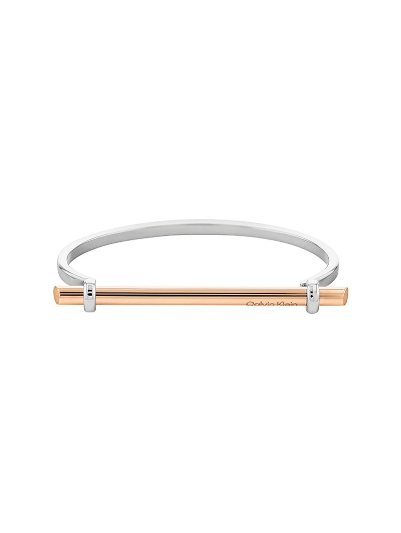 Bracelet Calvin Klein, collection Sculptural Elongated Linear, bijou acier référence 35000017