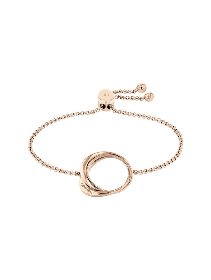Bracelet Calvin Klein, collection Sculptural Warped Rings, bijou acier référence 35000005