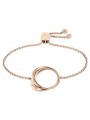 Bracelet Calvin Klein, collection Sculptural Warped Rings, bijou acier référence 35000005