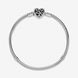 Pandora Bracelet Maille Serpent Fermoir Coeur Arbre de Vie - 598827C01-20