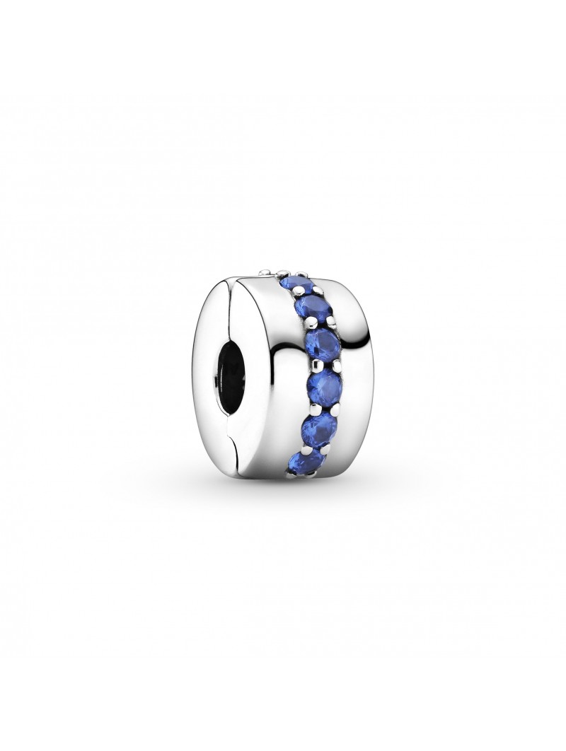 Pandora Bijou Argent - Charm Clip Eclat Bleu