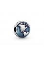 Pandora Bijou Argent - Charm Clip Globe Bleu