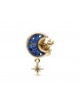 Charm Pandora Disney Mickey et Minnie sur la lune plaquée or 14 carats