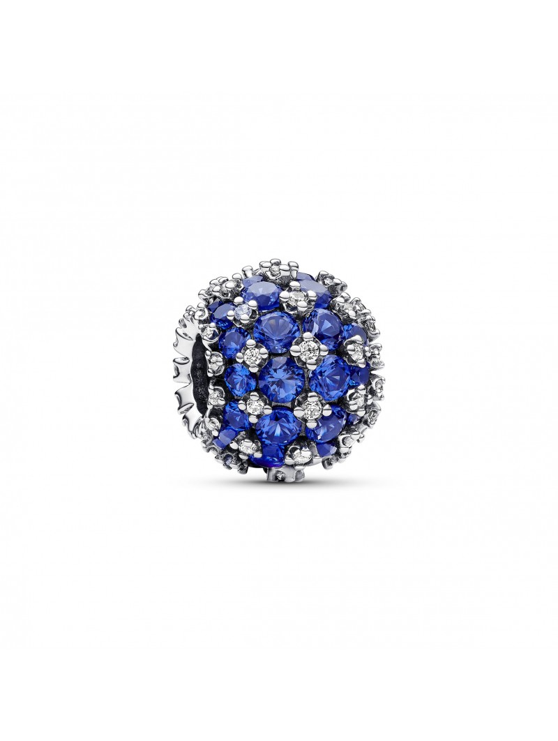 Charm Pandora en argent massif 925/000 avec cristal bleu princesse
