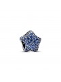 Charm Pandora étoile en argent massif 925/000 avec cristal bleu stellaire