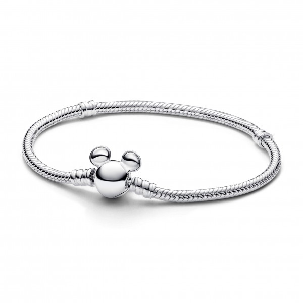 Bracelet Disney x Pandora Maille serpent fermoir clip Mickey 17 cm