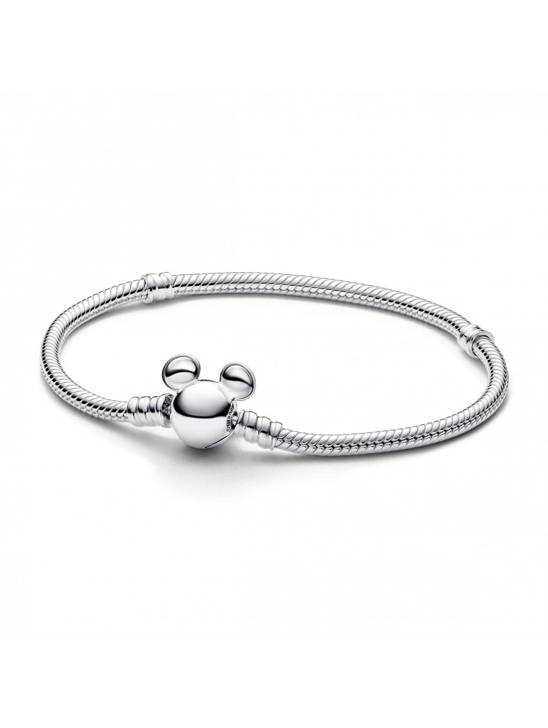Bracelet Disney x Pandora Maille serpent fermoir clip Mickey 18 cm