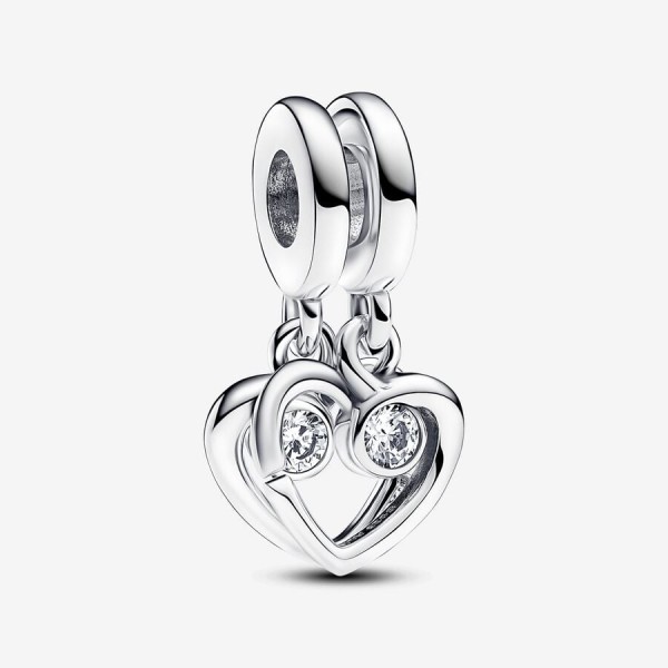 Charm Pandora Moments Coeur séparable Forever and Alway